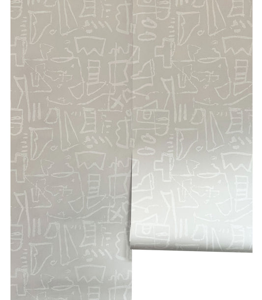 Calm screen printed on nonwoven paper